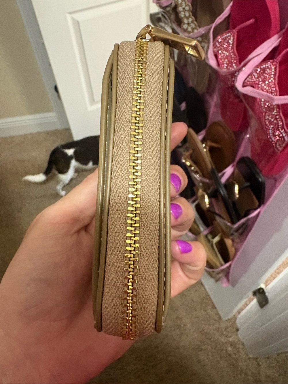 Coach Metallic Gold Zip Card Case - Picture 3 of 7